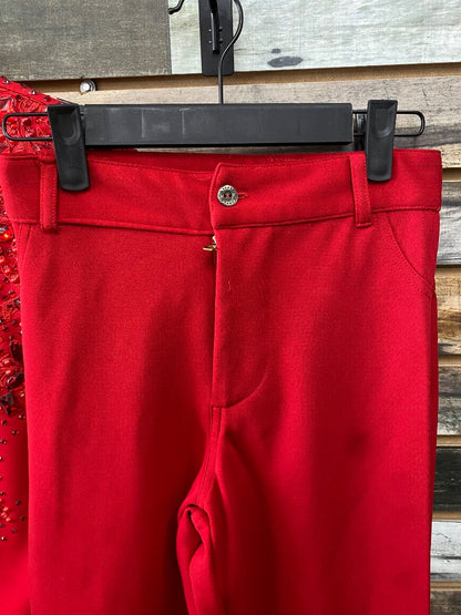 USED Show-Off Designs Youth Western Show Top and Pants Youth X-Small Red