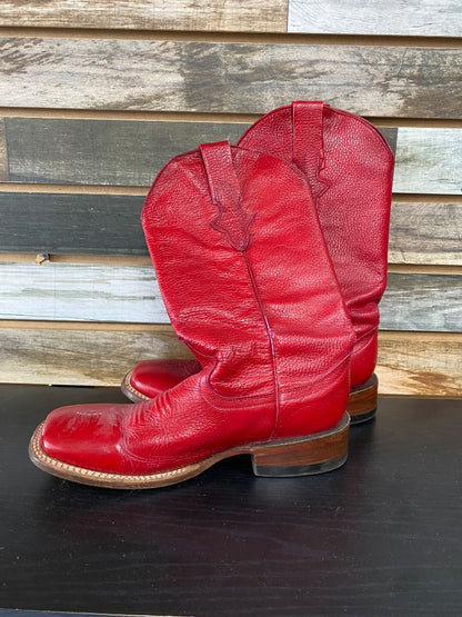 USED Ferrini Ladies Western Boots 8.5 Red