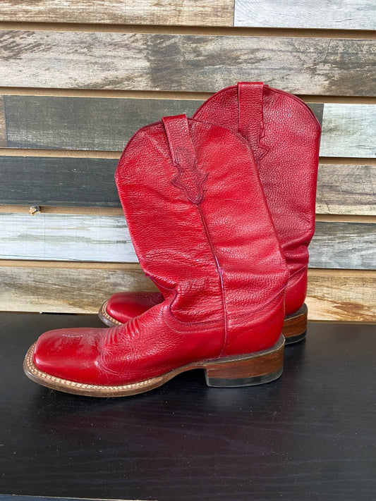 USED Ferrini Ladies Western Boots 8.5 Red