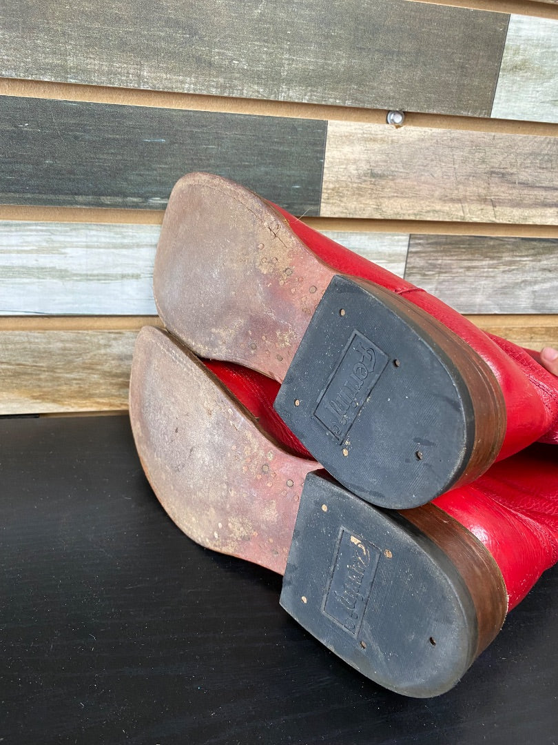 USED Ferrini Ladies Western Boots 8.5 Red