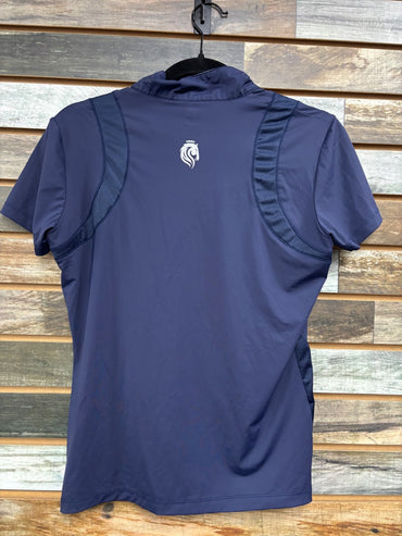 USED Equinavia Short Sleeve Sunshirt Small Navy