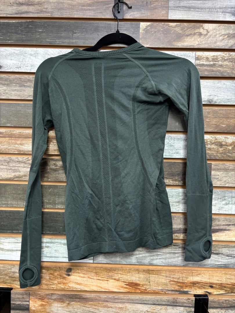 USED Tack Hack Long Sleeve Equitation Top Small Hunter Green