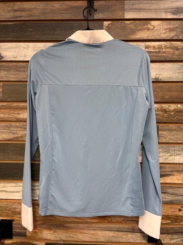USED HKM Long Sleeve Competition Shirt Medium Ice Blue