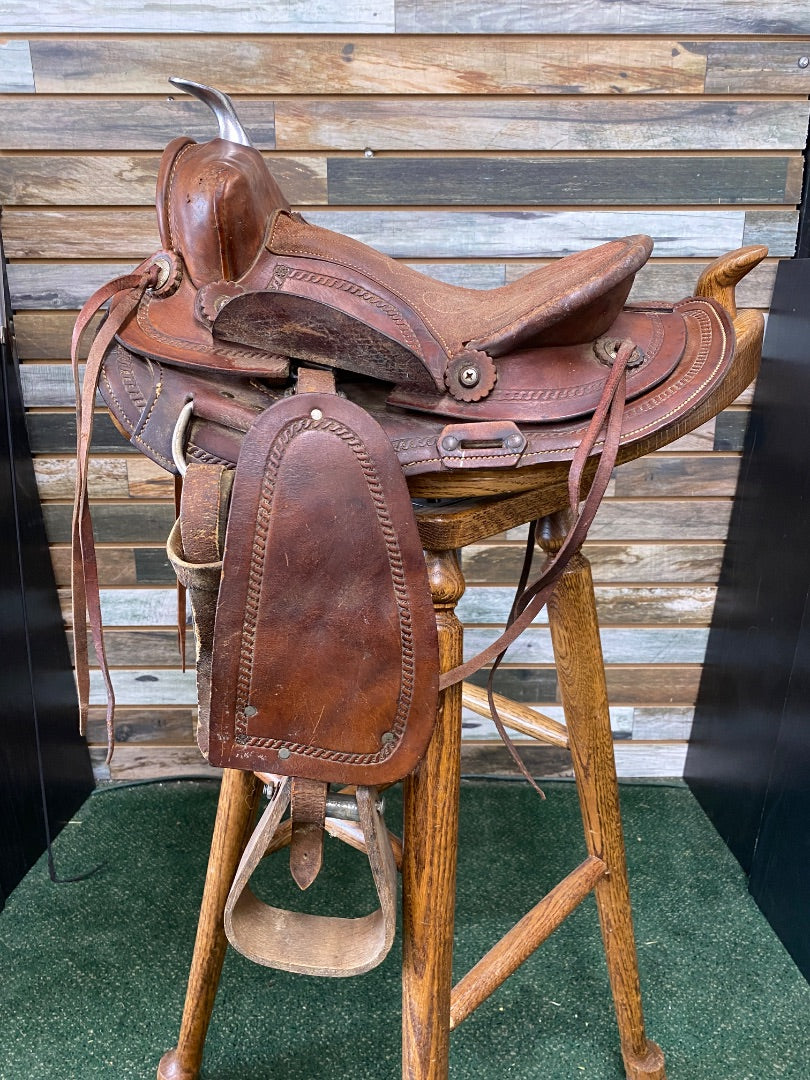 USED  Western Pony Saddle 10" Medium Oil