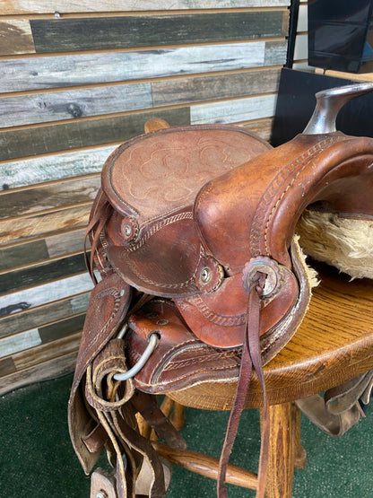 USED  Western Pony Saddle 10" Medium Oil