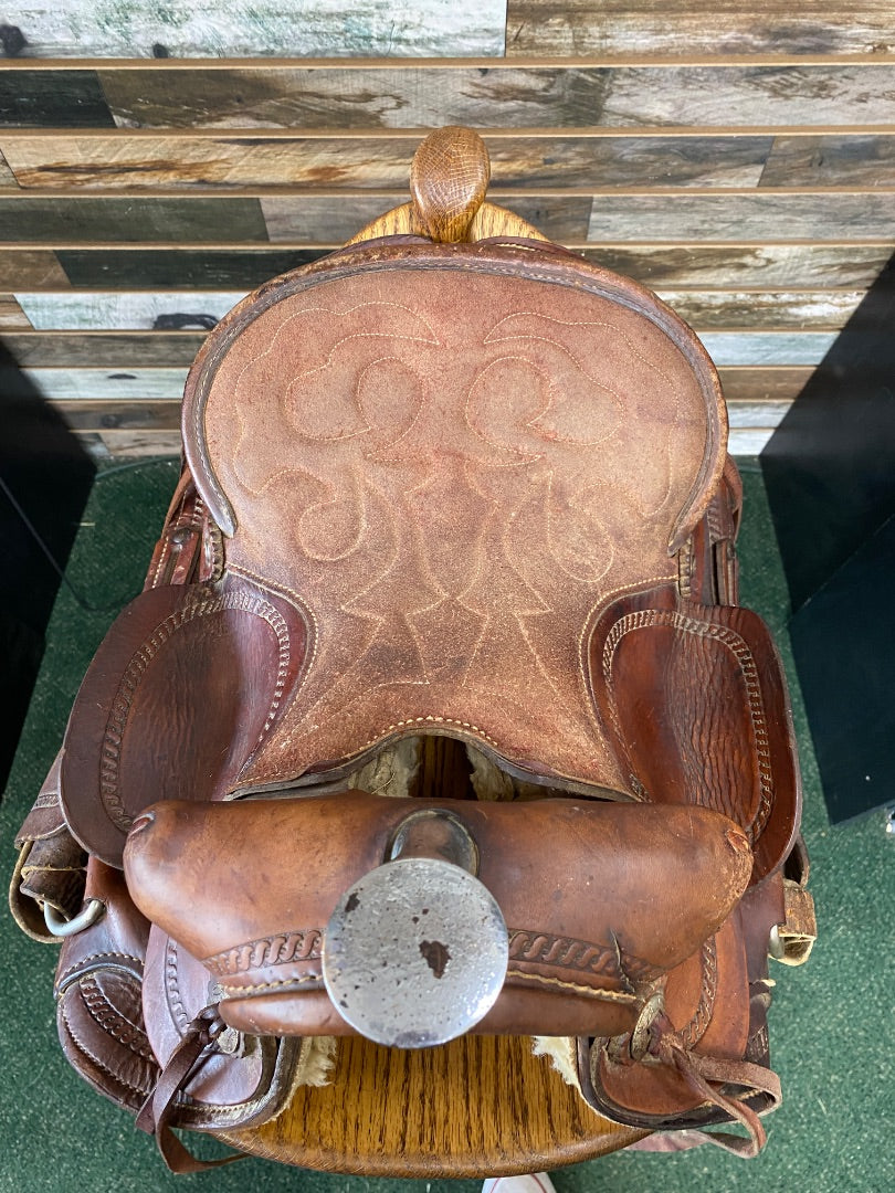 USED  Western Pony Saddle 10" Medium Oil