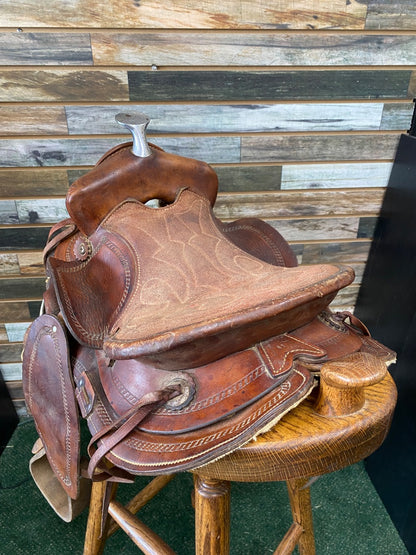 USED  Western Pony Saddle 10" Medium Oil
