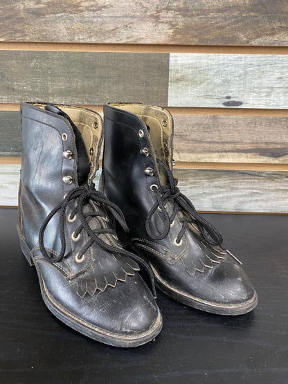 USED  Youth Laced Paddock Boots Childs 1 Black