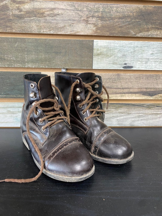 USED Dublin Youth Lace Paddock Boots Childs 1 Brown