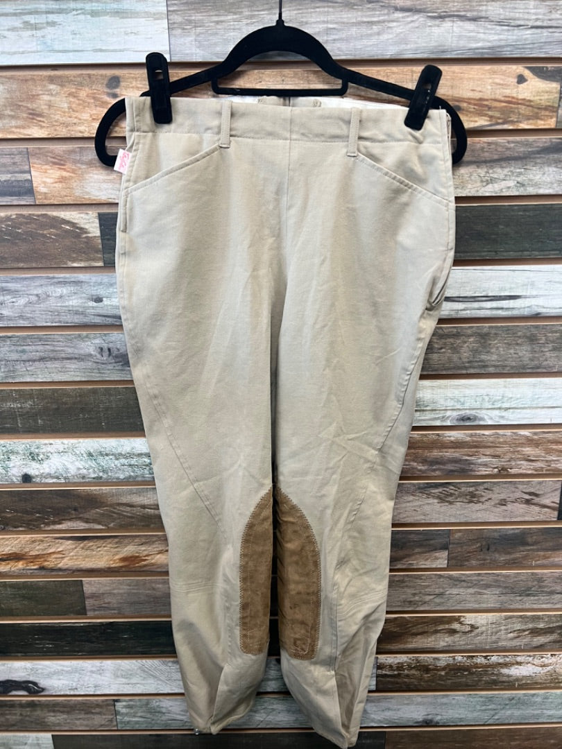 USED Tailored Sportsman Side Zip Breeches 30 Tan