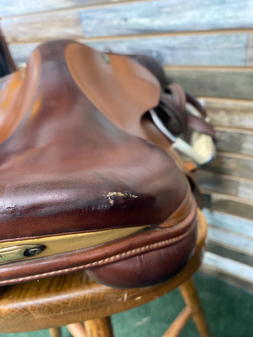 USED Presitge Eventing Saddle Short Flap 18" Chestnut