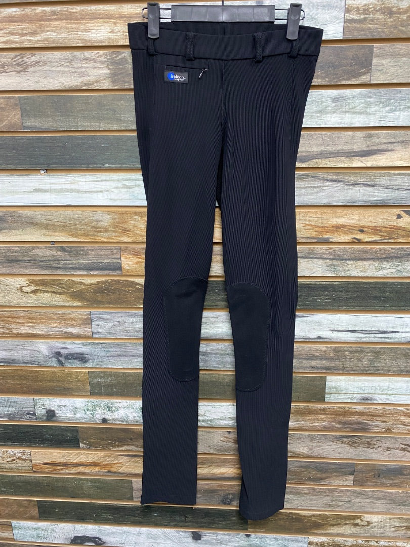 USED Irideon Knee Patch Breeches 26 Black/Ribbed