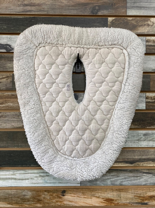 USED  Fleece Half Pad with Wither Cutout  White