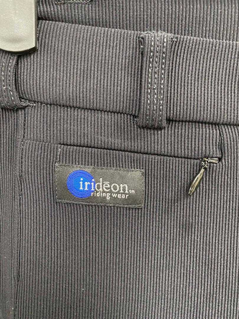USED Irideon Knee Patch Breeches 26 Black/Ribbed