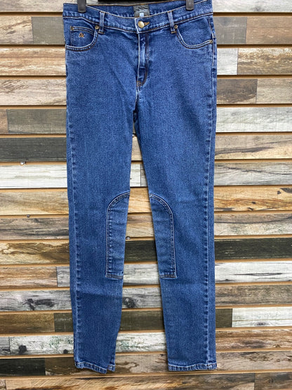 USED Ovation Knee Patch Breeches 30 Denim