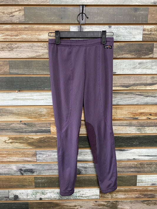USED Kerrits Youth English Riding Tights Large Purple