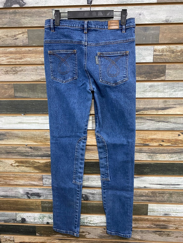 USED Ovation Knee Patch Breeches 30 Denim