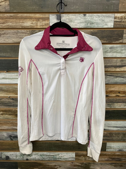 USED Romfh Ladies English Show Shirt Small White