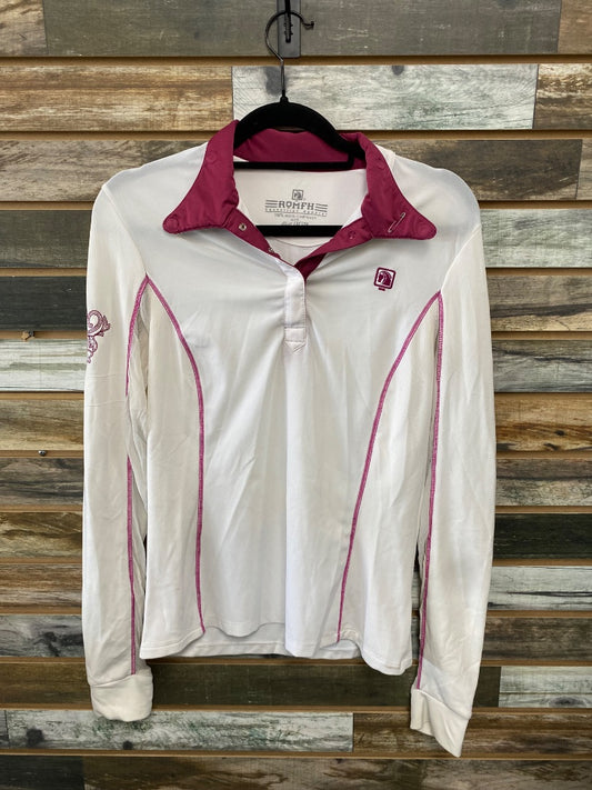 USED Romfh Ladies English Show Shirt Small White
