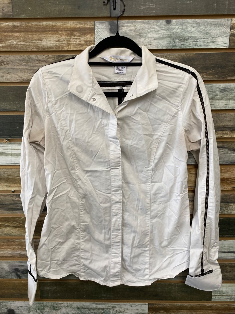 USED  Ladies English Show Shirt Medium White