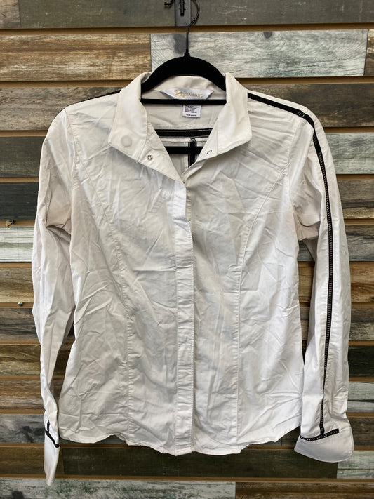 USED  Ladies English Show Shirt Medium White