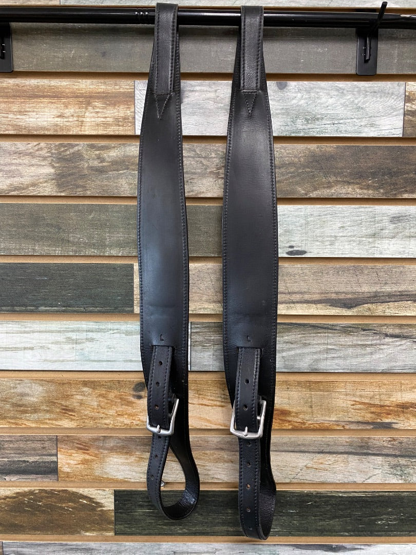 USED  Wide Strirrup Leathers  Dark Oil