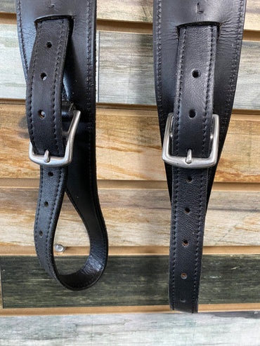 USED  Wide Strirrup Leathers  Dark Oil