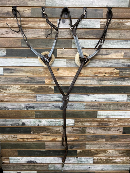 USED ExionPro 5 Point Breastplate Horse Brown and Grey