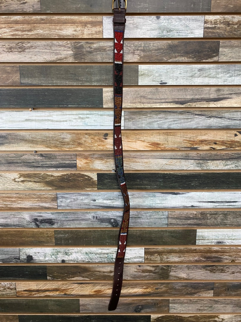USED  Beaded Belt 46" Multicolor