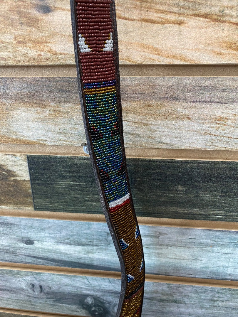 USED  Beaded Belt 46" Multicolor