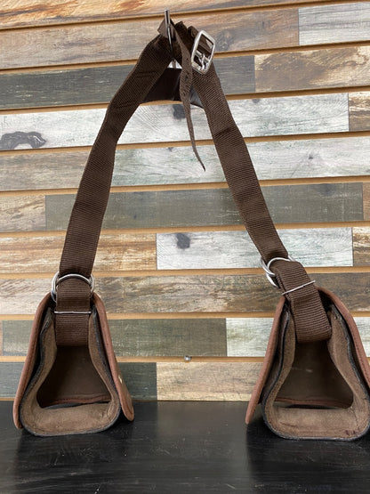 USED Tough1 Buddy Stirrups  Brown