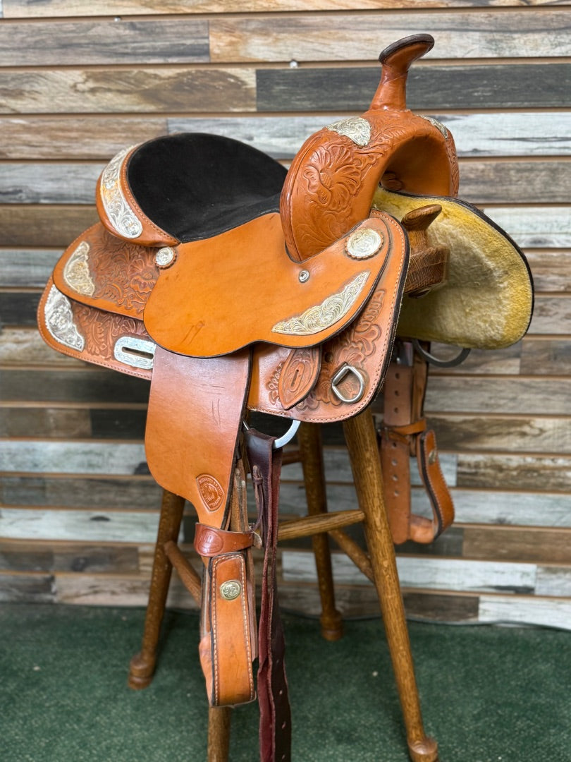 USED Hereford Tex Tan Western Show Saddle 13" Light Oil