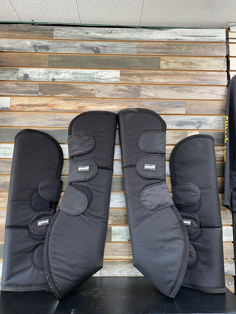 USED Roma Deluxe Travel Boots (Set of 4)  Black