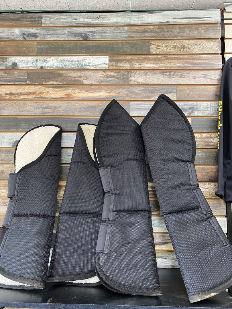 USED Roma Deluxe Travel Boots (Set of 4)  Black