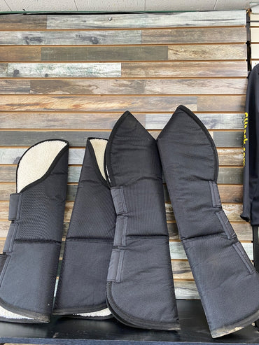 USED Roma Deluxe Travel Boots (Set of 4)  Black