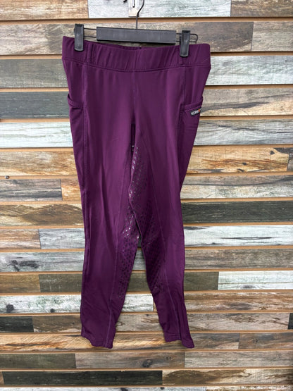 USED Kerrits Ladies Riding Tights Fullseat Large Plum