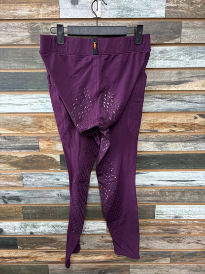 USED Kerrits Ladies Riding Tights Fullseat Large Plum