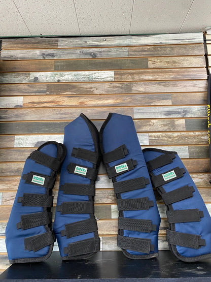 USED Riders Choice Shipping Boots (Set of 4)  Navy