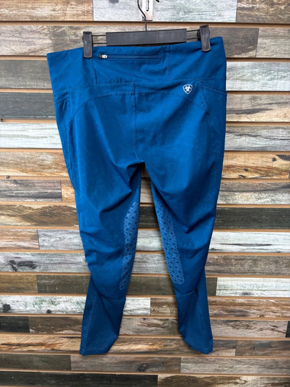 USED Ariat AriaTek Eos Full Seat Riding Tight Extra Large Electric Blue
