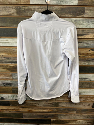 USED Ovation Long Sleeve Show Shirt Large White
