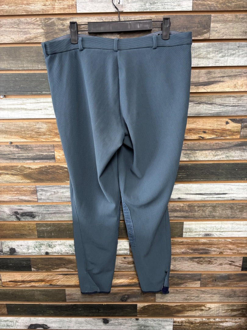 USED Tuffrider Ladies Kneepatch Breech 34 Navy