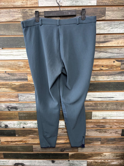 USED Tuffrider Ladies Kneepatch Breech 34 Navy