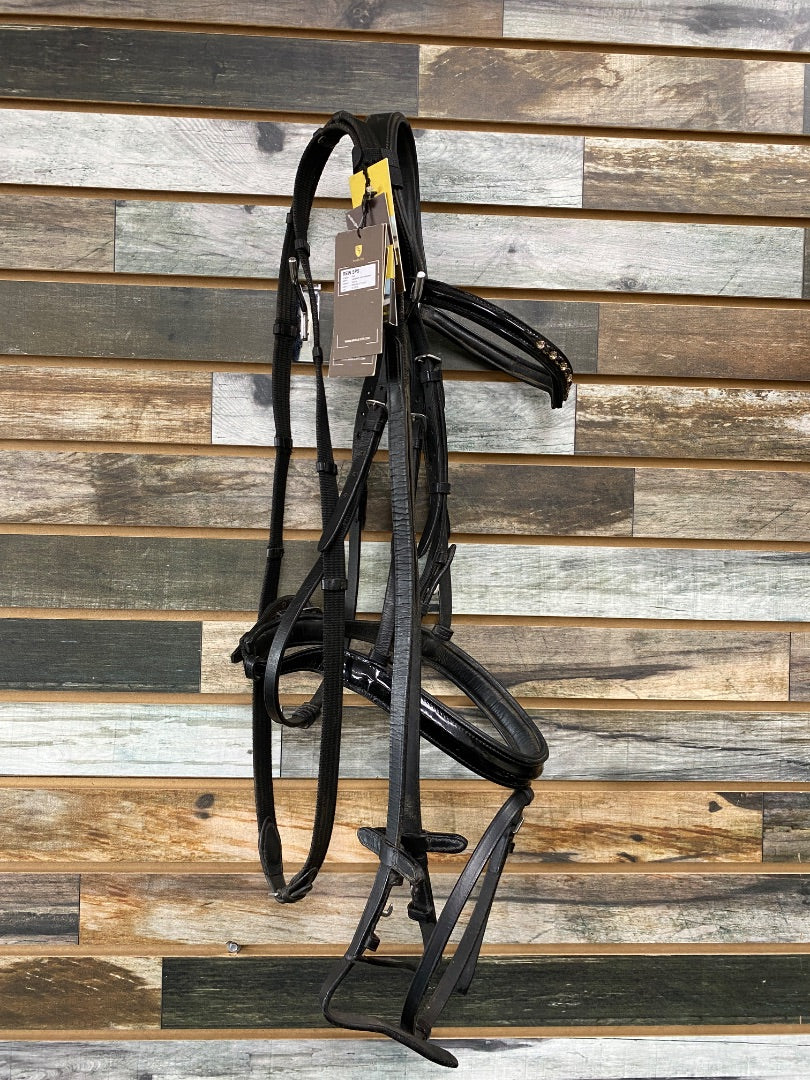 USED Bridle2Fit Flashy Dressage Horse Black