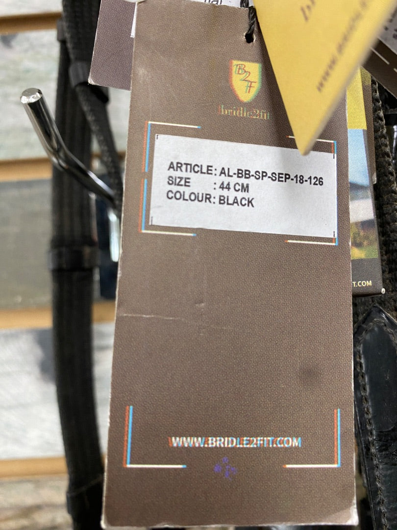 USED Bridle2Fit Flashy Dressage Horse Black