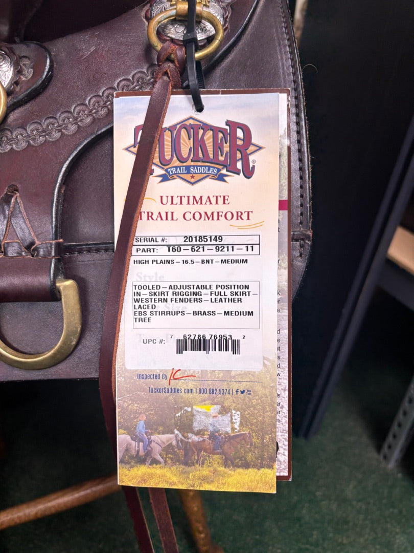 Tucker High Plains Trail Saddle 16.5" Brown