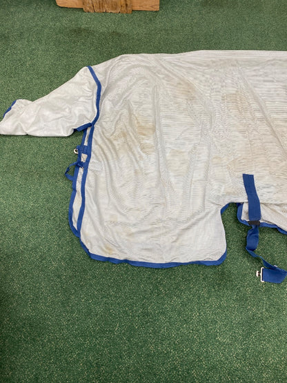 USED Amigo Bug Buster Fly Sheet 78 Silver/Blue Trim