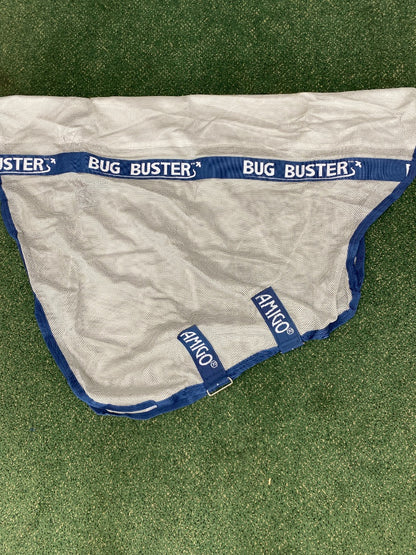 USED Amigo Bug Buster Fly Sheet 78 Silver/Blue Trim