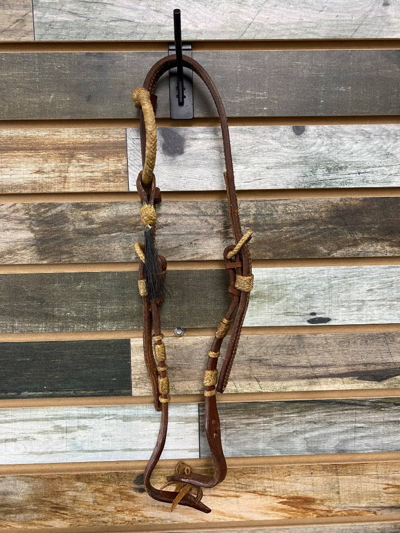 USED One Ear Headstall With Rawhide | Horse, M/O