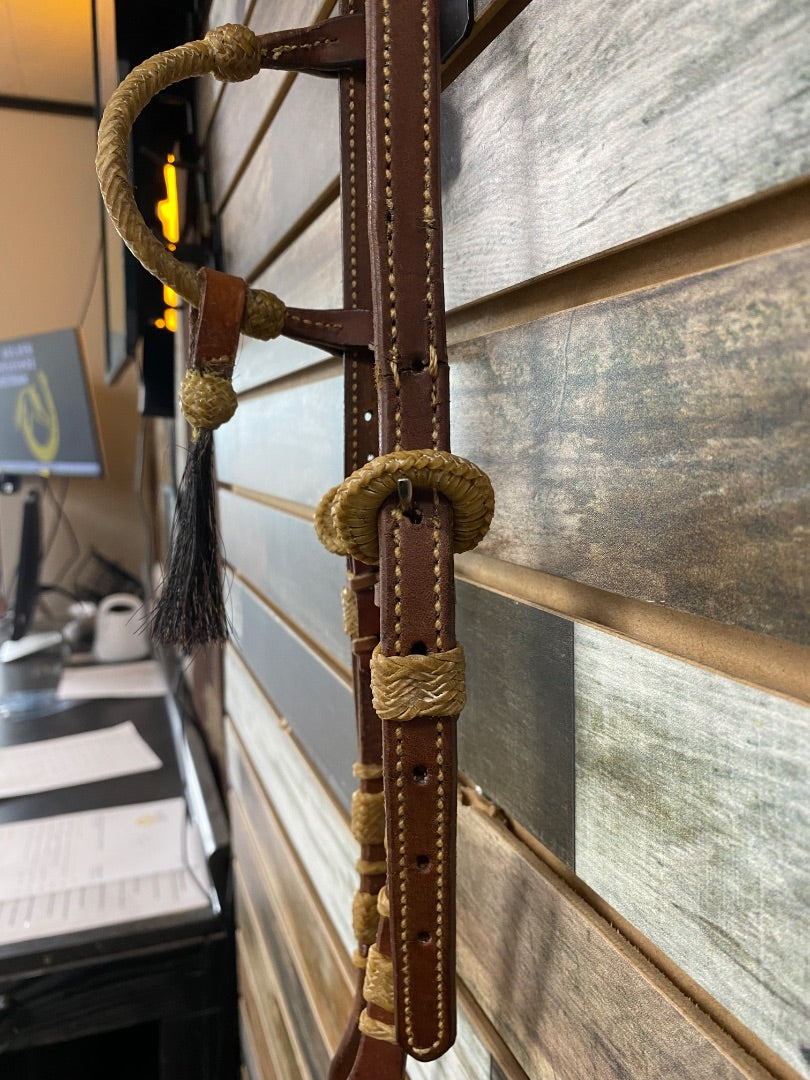 USED One Ear Headstall With Rawhide | Horse, M/O