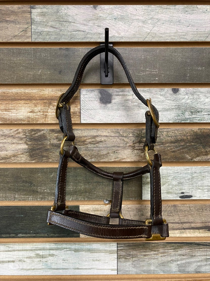 USED  Leather Halter Miniature Horse Brown